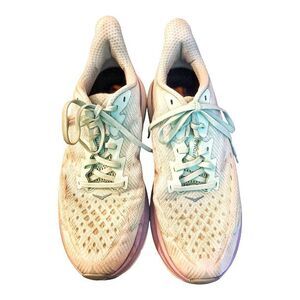 Hoka One Clifton Blue Lace Up Athletic Shoes Size 9